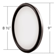 8-1/2" 430 Stainless Steel Heated 320R Convex Mirror - Centered Mounting Stud