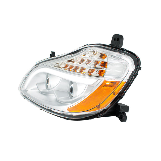 Chrome 8 LED Projection Headlight For 2013-2021 Kenworth T680-Driver
