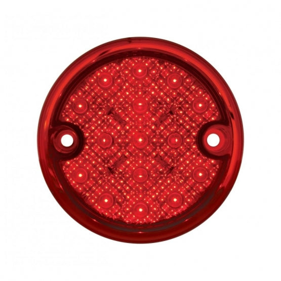 30 LED 3" Dual Function Reflector Double Face Light Kit - Amber & Red LED/Amber & Red Lens