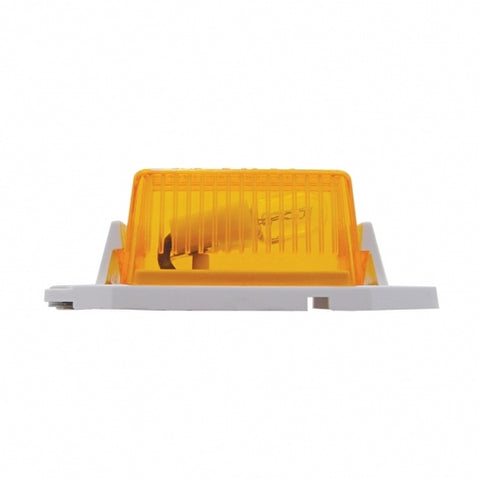Rectangular Light (Clearance/Marker) With White Base - Amber Lens