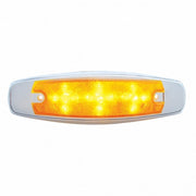 15 LED Rectangular Light With Bezel (Clearance/Marker) - Amber LED/Amber Lens