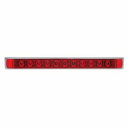 17-5/16" Stainless Light Bracket With 11 LED 17" Light Bar - Red LED/Red Lens