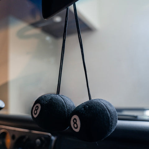 3" Round Fuzzy 8-Ball (Pair)