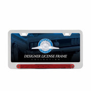 Deluxe License Plate Frame W/Split Turn Function LED Light - Chrome