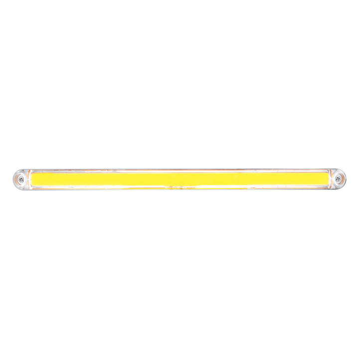 24 LED Dual Function 12" GloLight Bar With Bezel - Amber LED/Clear Lens