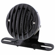 Motorcycle LED Rear Fender Tail Light With Black Grille Bezel - Smoke Lens