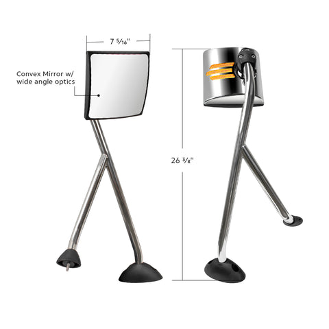 SS Hood Mirror Assembly With Sequential LED Turn Signal For 2008-2017 International Prostar - Driver