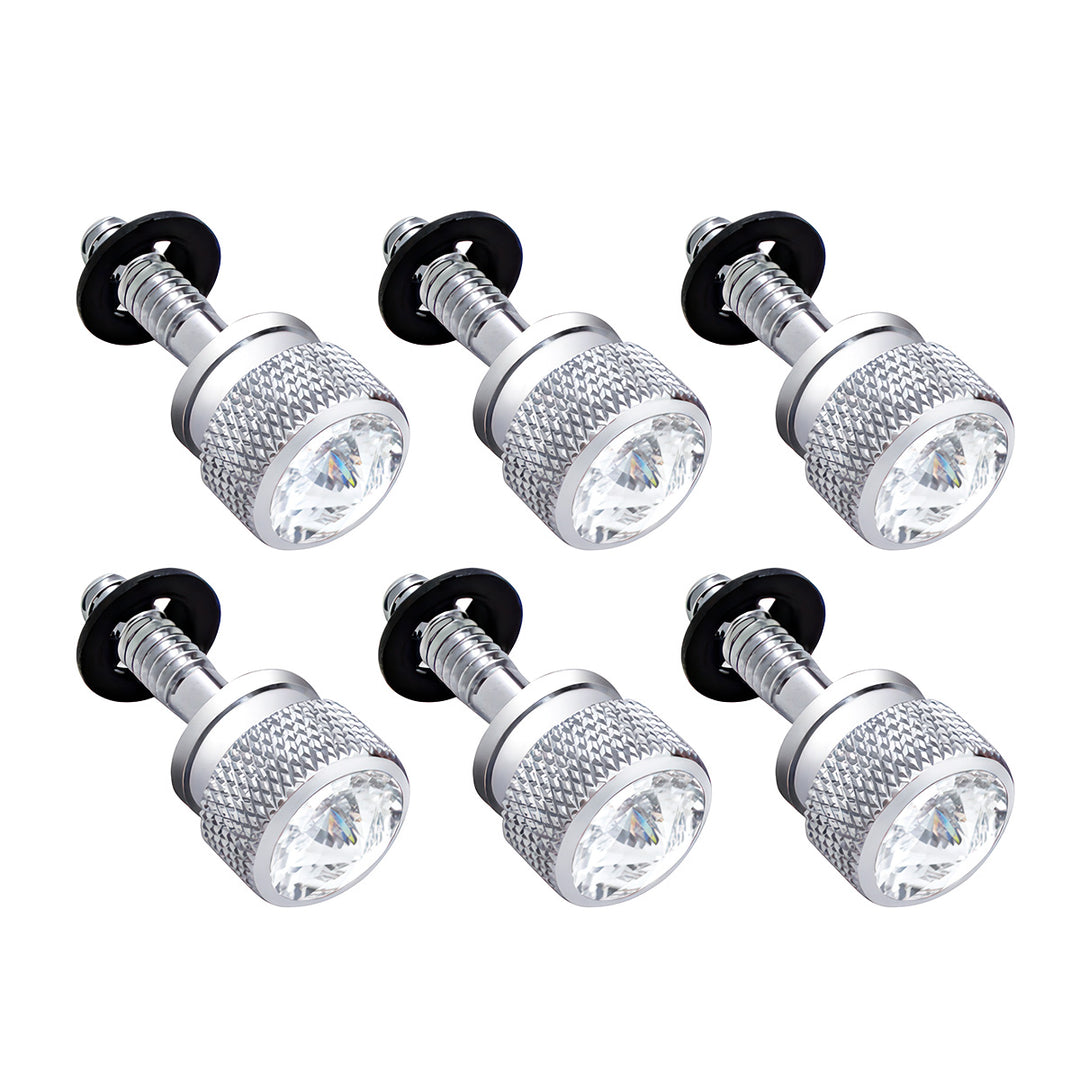 Dash Screw With Clear Crystal For Peterbilt (2001-2005)(6-Pack)