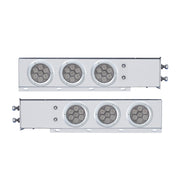 2-1/2" Bolt Pattern Spring Loaded Rear Bar With 6X Competition Series 7 Red LED 4" Light -Clear Lens (Pair)