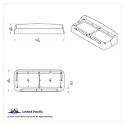 Rectangular Dual Headlight Bezel With Visor And LED Sequential Light Bar (Passenger) - Amber LED/Amber Lens