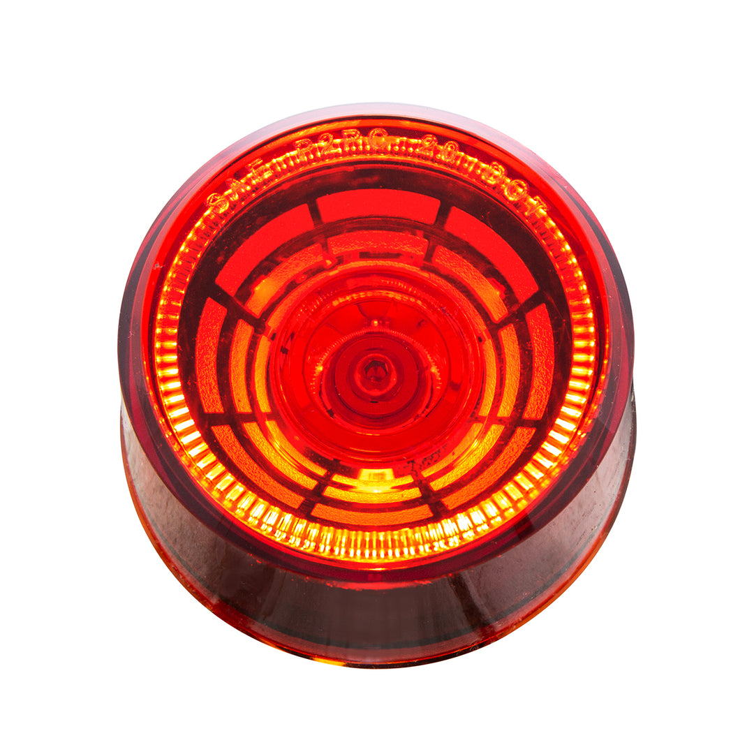 4 LED 2" Round Abyss Light (Clearance/Marker) - Red LED/Red Lens