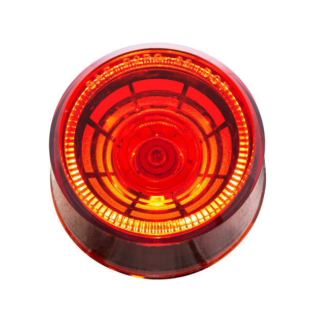 4 LED 2" Round Abyss Light (Clearance/Marker) - Red LED/Red Lens