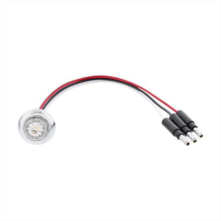 4 LED Dual Function 3/4" Mini Watermelon Light (Clearance/Marker) - White LED/Clear Lens