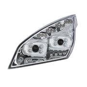Chrome 10 LED Projector Headlight With LED Sequential Turn & DRL For 2018-2024 Cascadia - Driver