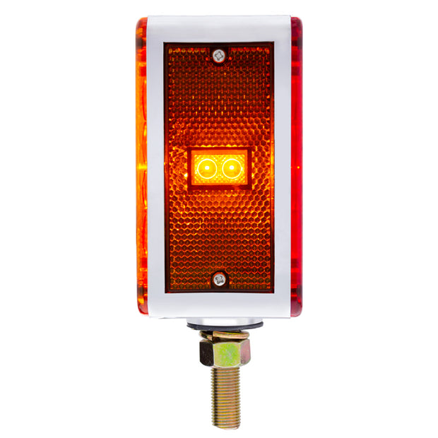 52 LED Single Stud Double Face Turn Signal Light (Driver) - Amber & Red LED/Amber & Red Lens
