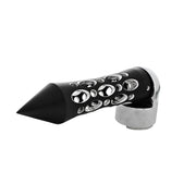 Thread-On Daytona Style Spike Gearshift Knob With 13/15/18 Speed Adapter - Black/Horizontal