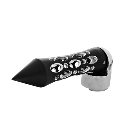 Thread-On Daytona Style Spike Gearshift Knob With 13/15/18 Speed Adapter - Black/Horizontal