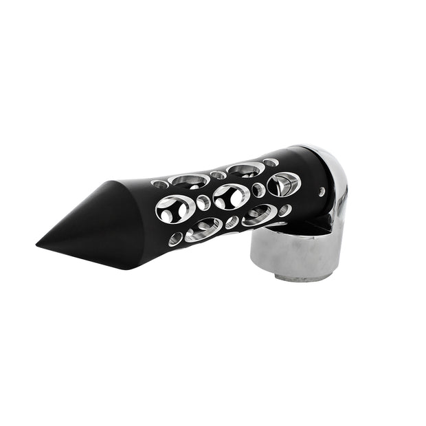 Thread-On Daytona Style Spike Gearshift Knob With 13/15/18 Speed Adapter - Black/Horizontal