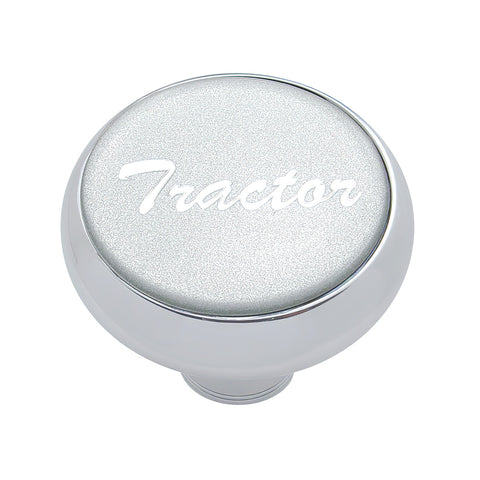 "Tractor" Deluxe Air Valve Knob - Silver Glossy Sticker