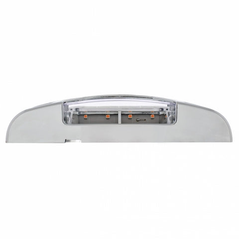 16 LED Reflector Light (Clearance/Marker) With Chrome Bezel - Amber LED/Clear Lens