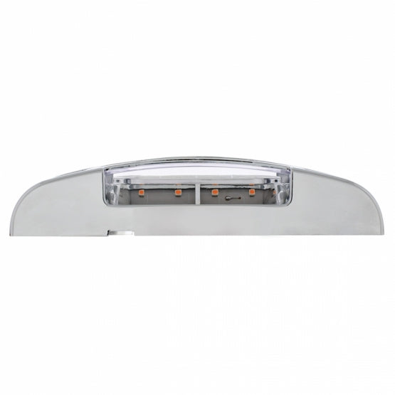 16 LED Reflector Light (Clearance/Marker) With Chrome Bezel - Amber LED/Clear Lens
