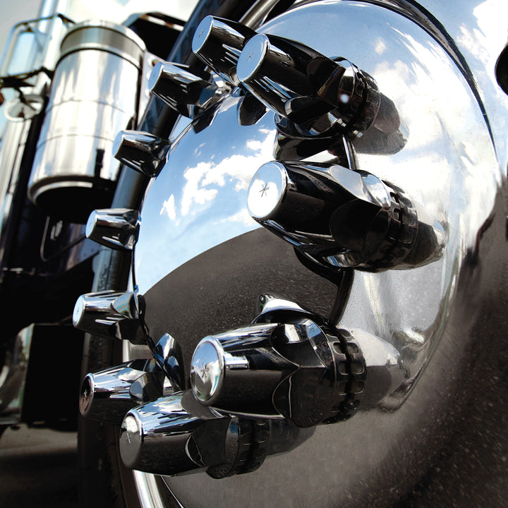 33mm X 2-3/4" Chrome Plastic Original Nut Covers - Push-On (60-Pack)