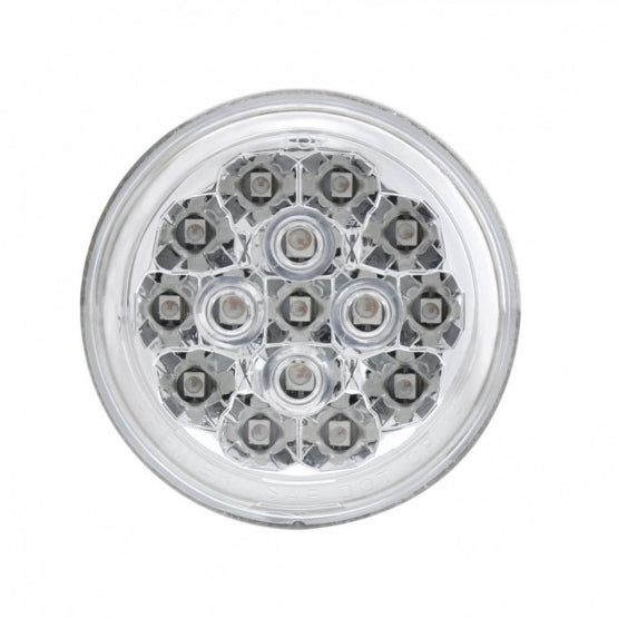 15 LED 2-3/8" Turn Signal Light For Motorcycle- Amber LED/Clear Lens