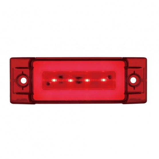 16 LED Rectangular GloLight (Clearance/Marker) - Red LED/ Red Lens