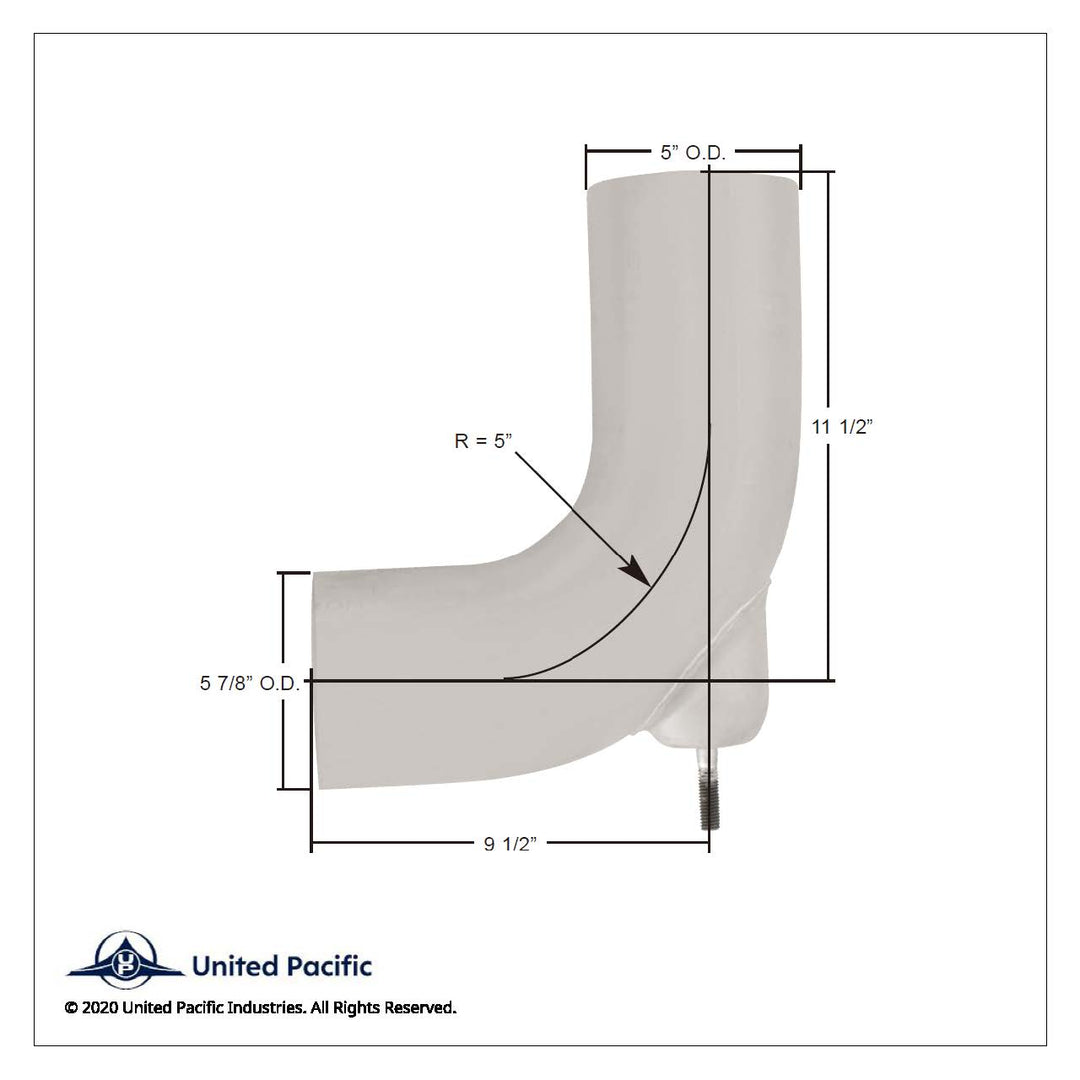 Aluminized Exhaust Elbow For Freightliner Century 04-17476-000