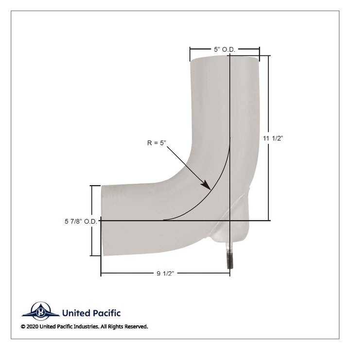 Aluminized Exhaust Elbow For Freightliner Century 04-17476-000