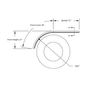 66" 430 Stainless Steel (16ga) Smooth Half Fender - SE Series (Pair)