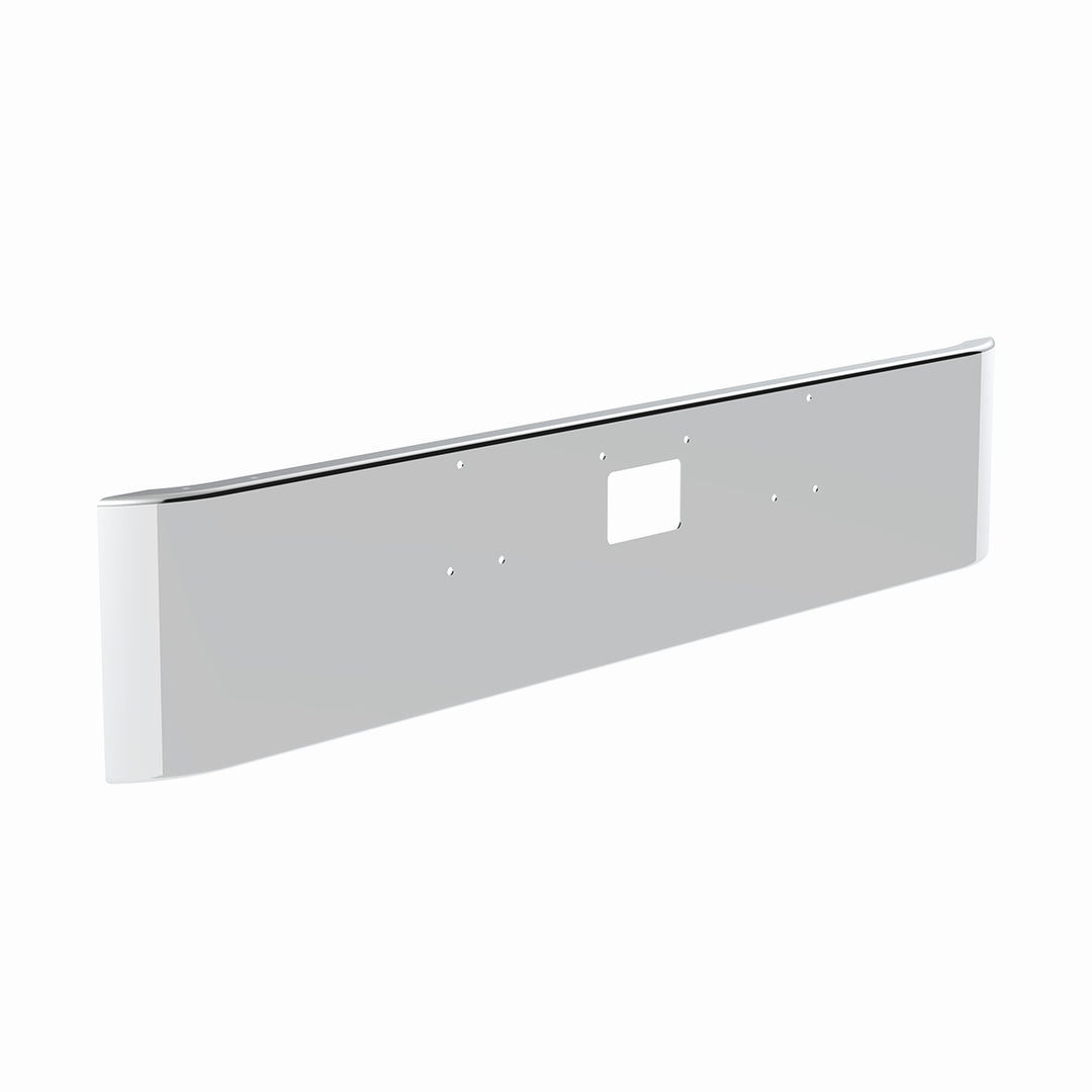 SS Clad Aluminum Bumper For 1987-2007 Peterbilt 379 - Curved Ends