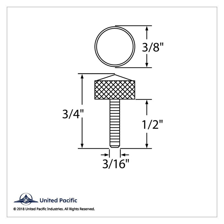 Small Dash Screw With Red Crystal For Peterbilt (2-Pack)