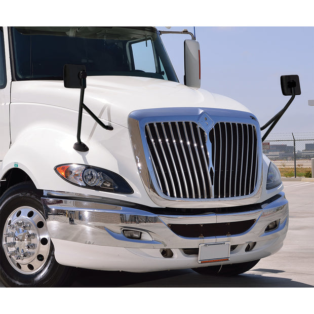 Black Hood Mirror Assembly For 2006-2017 International Prostar - Passenger