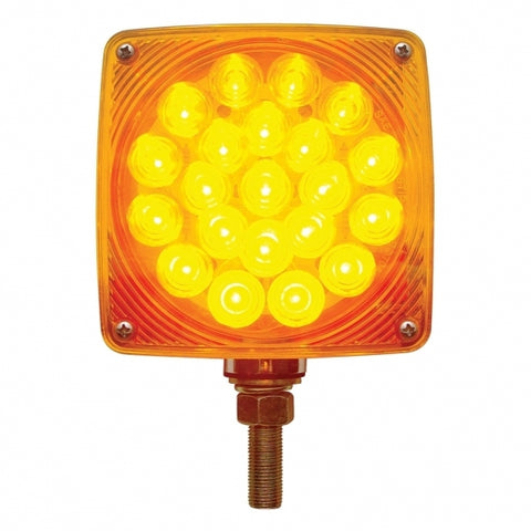 45 LED Single Stud Double Face Turn Signal Light (Driver) - Amber & Red LED/Amber & Red Lens