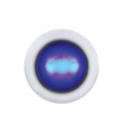 3 LED Dual Function 3/4" Mini Light (Clearance/Marker) With Crystal Lens-Blue LED/Blue Lens