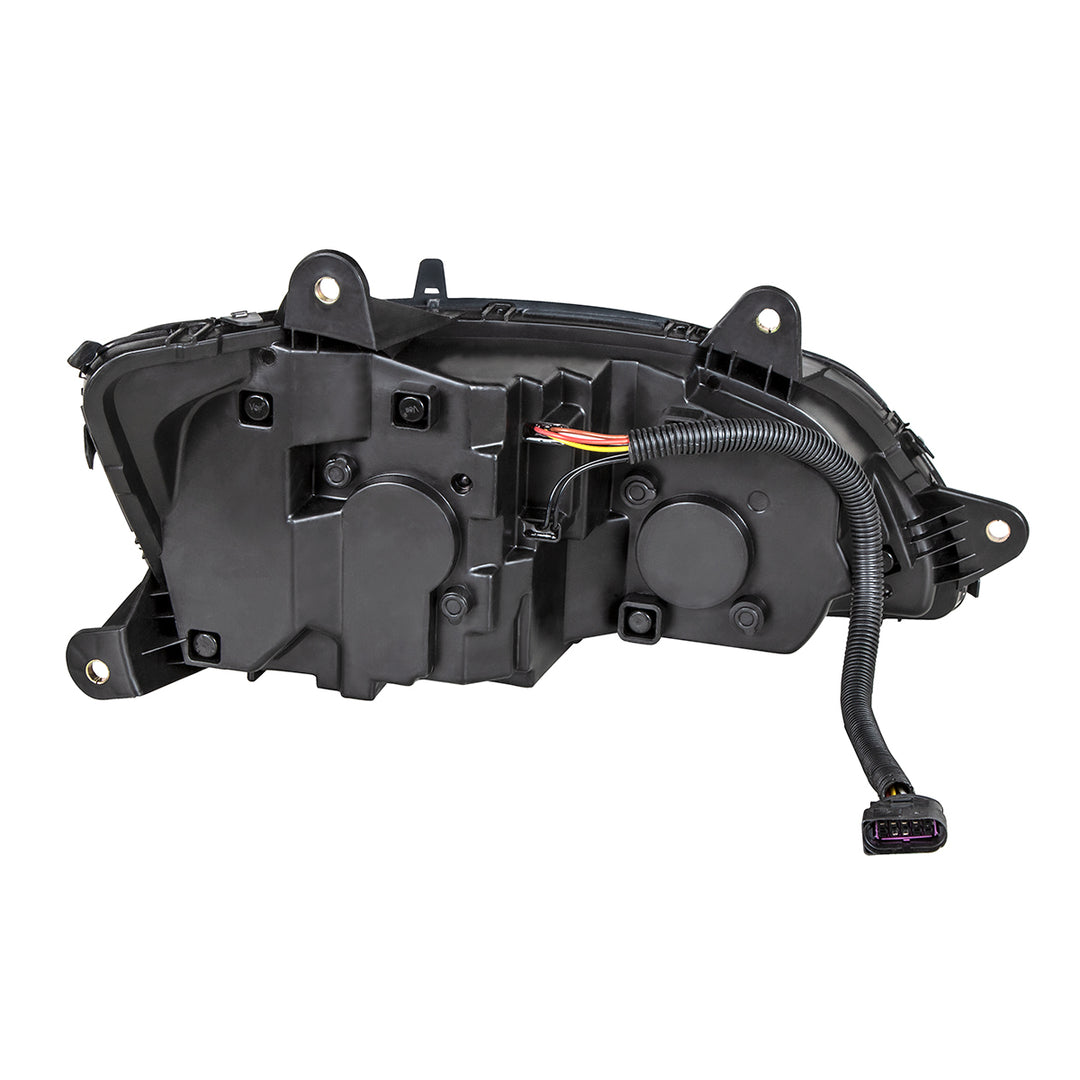 "Blackout" LED Headlight With LED Turn Signal &amp; LED Position Light Bar For 2008-2017 Kenworth T660 - Driver