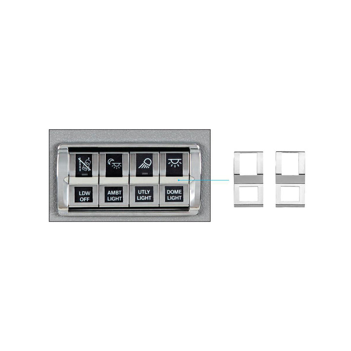 Chrome Switch Cover For 2018-2024 Freightliner Cascadia (2-Pack)