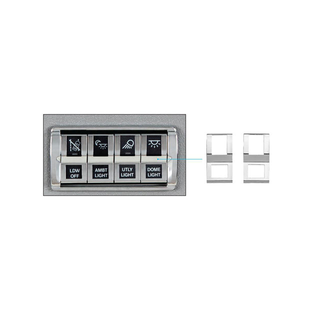 Chrome Switch Cover For 2018-2024 Freightliner Cascadia (2-Pack)