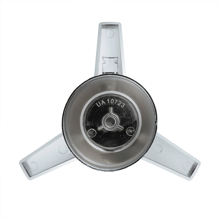 Chrome Plastic 3 Bar Straight Hubcap Spinner Only
