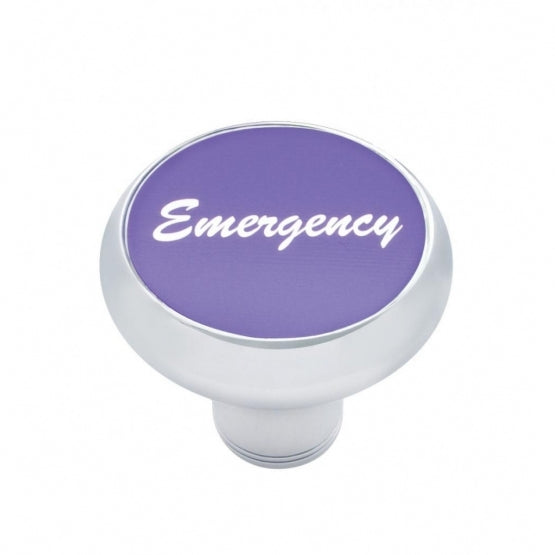 "Emergency" Deluxe Air Valve Knob - Purple Aluminum Sticker