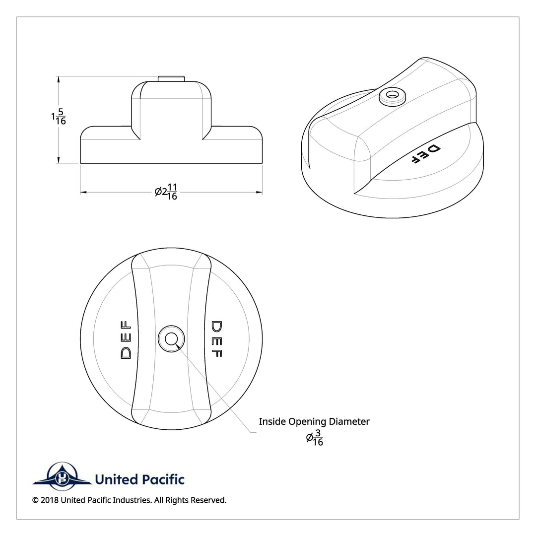 Chrome Plastic DEF Cap Cover For Freightliner