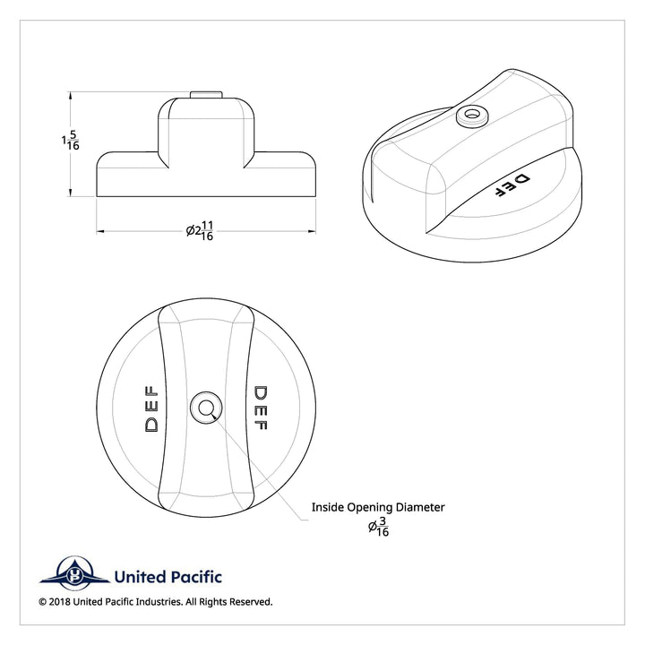 Chrome Plastic DEF Cap Cover For Freightliner