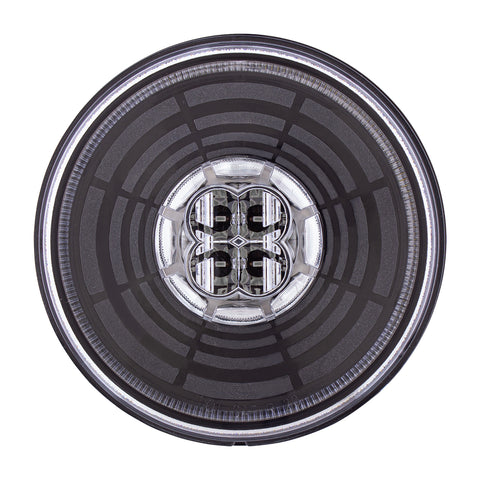 13 LED 4" Round Abyss Light (Back-Up) - White LED/Clear Lens