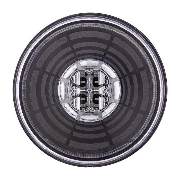 13 LED 4" Round Abyss Light (Back-Up) - White LED/Clear Lens