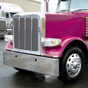 14 Amber LED Front Fender Cover For Peterbilt 388 (2008-2015) & 389 (2008-2023)-Amber Lens - Passenger