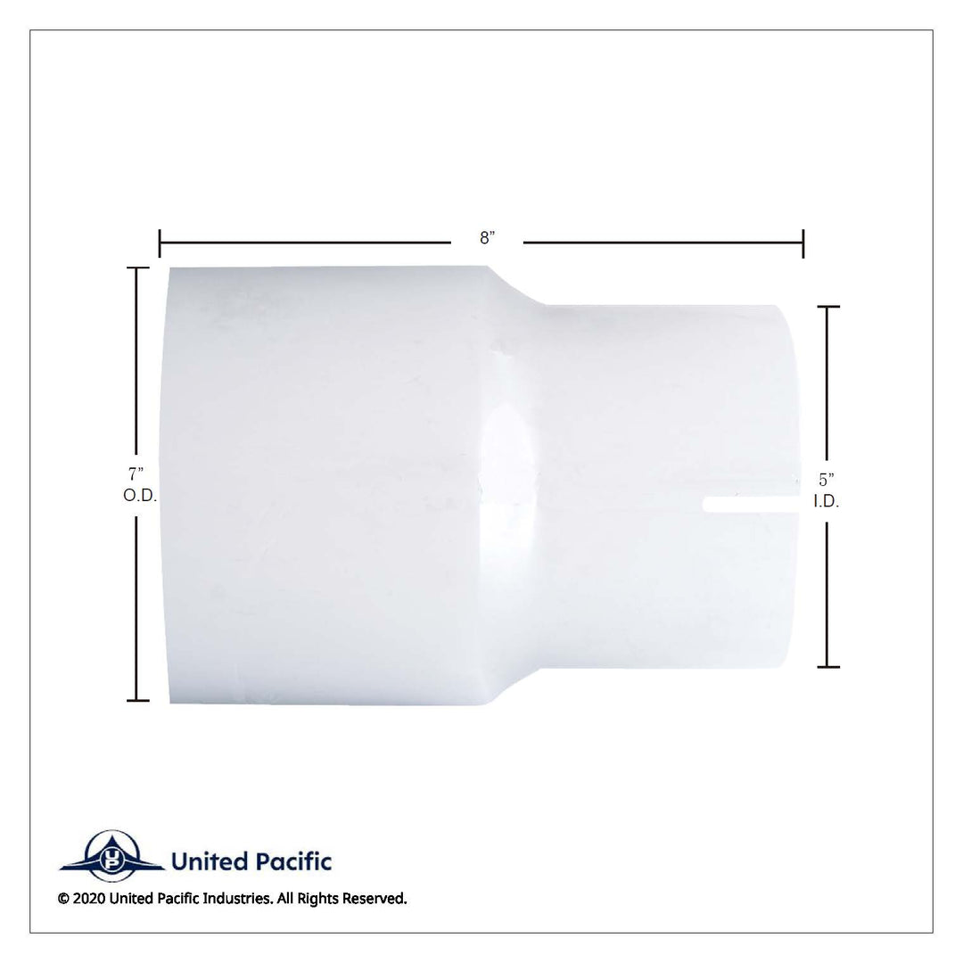 Chrome Reducer 7" O.D. To 5" I.D.