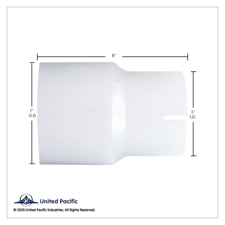 Chrome Reducer 7" O.D. To 5" I.D.