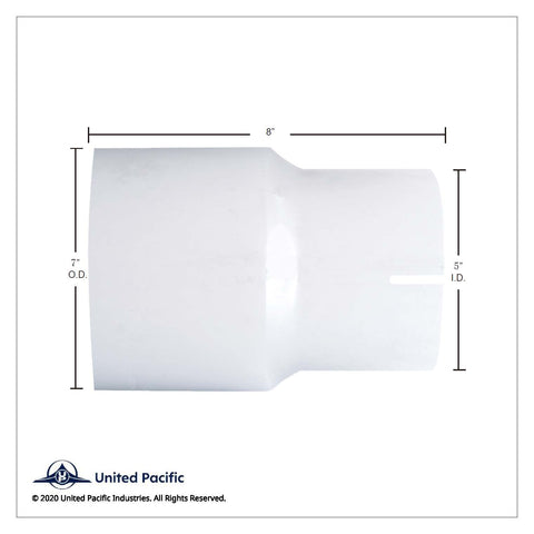 Chrome Reducer 7" O.D. To 5" I.D.