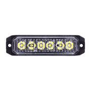 6 High Power LED "Competition Series" Slim Warning Light - White